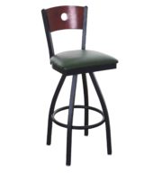 BFM Darby Circle Wood Back Indoor Restaurant Barstool