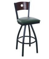 BFM Darby Circle Wood Back Indoor Restaurant Barstool