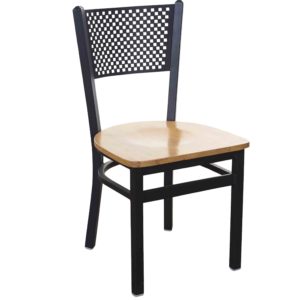 BFM Polk Perforated Back Metal Restaurant Chair