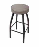 BFM Kyle Swivel Backless Metal Barstool - Sand Black