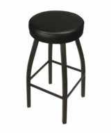 BFM Kyle Swivel Backless Metal Barstool - Sand Black