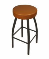 BFM Kyle Swivel Backless Metal Barstool - Sand Black