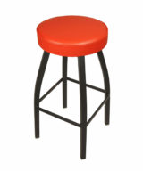 BFM Kyle Swivel Backless Metal Barstool - Sand Black