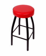 BFM Kyle Swivel Backless Metal Barstool - Sand Black