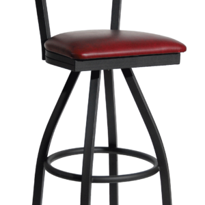 BFM Darby Circle Wood Back Indoor Restaurant Barstool