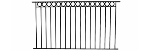 Outdoor metal portable fence section