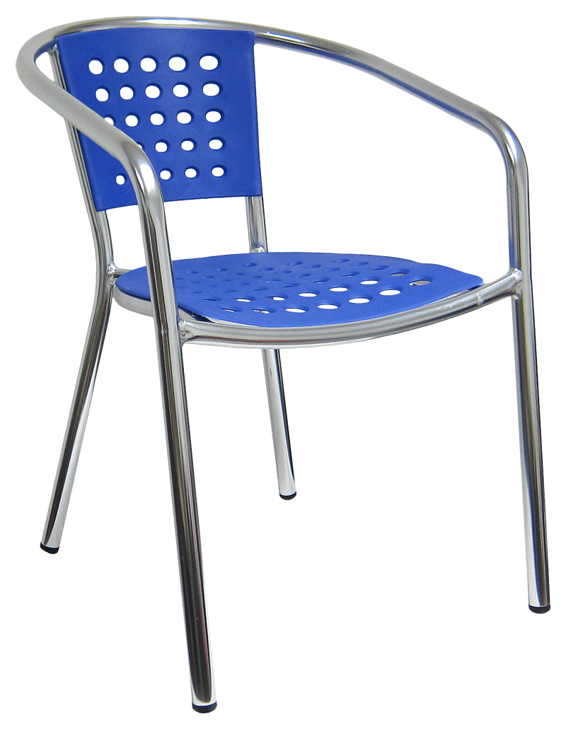 H&D Aluminum Chair w/ Poly Back & Seat Restaurant Furniture 123