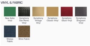 Astor chair vinyl and fabric options